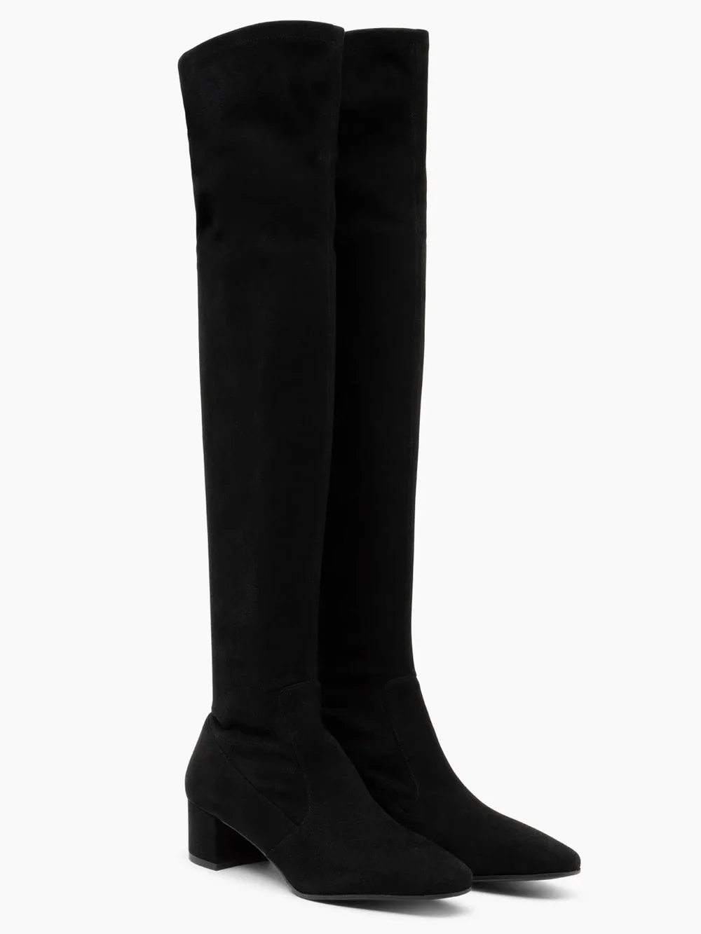 Parallèle Paris France Black Marguerite Suede Over Knee Boots US 6.5 UK 4.5 Luxe
